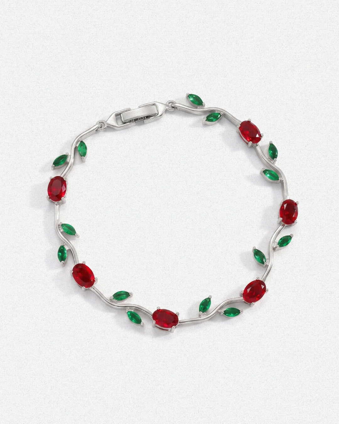 Ruby Leaf Bracelet