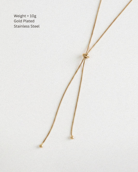 Gold Lariat Necklace