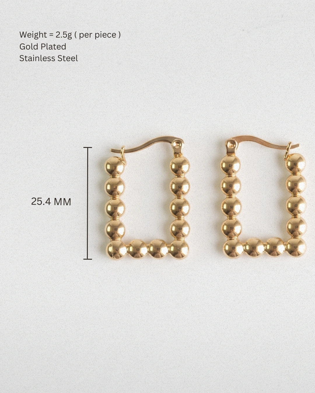 square hoops Earring