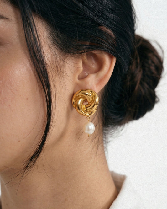 Hoop Pearl Earrings