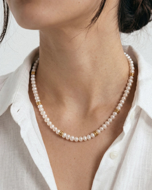 Satellite Pearl Necklace