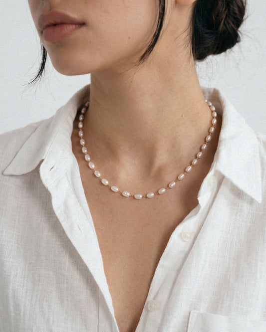 Beaded Pearl Necklace