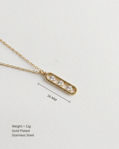 Triple Stone Necklace