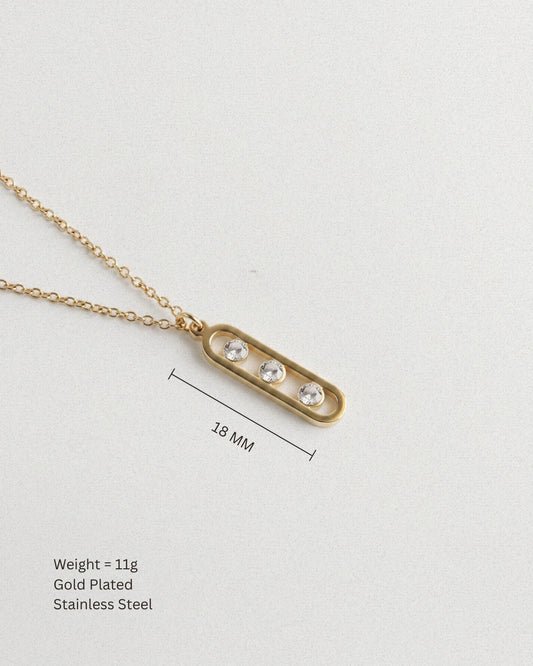Triple Stone Necklace