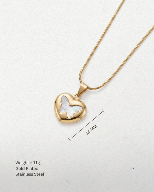 Butterfly Heart Necklace