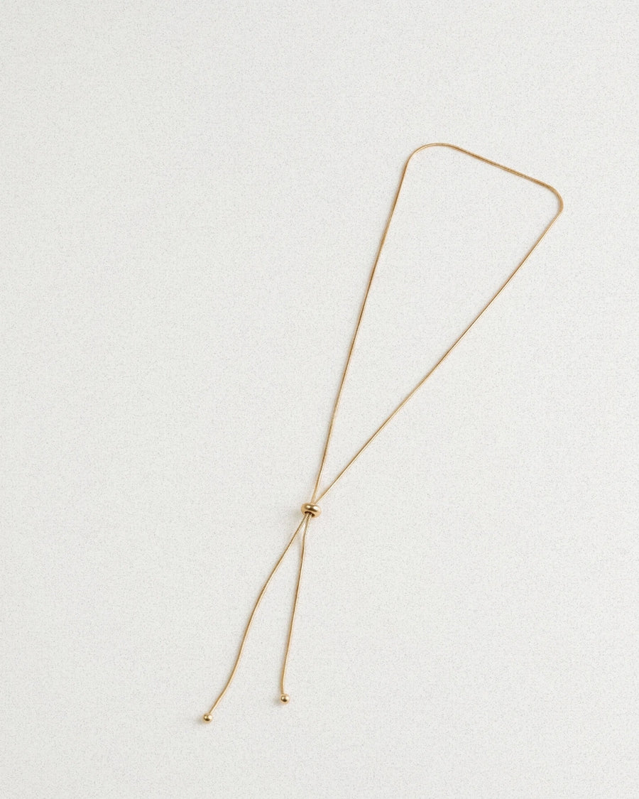 Gold Lariat Necklace