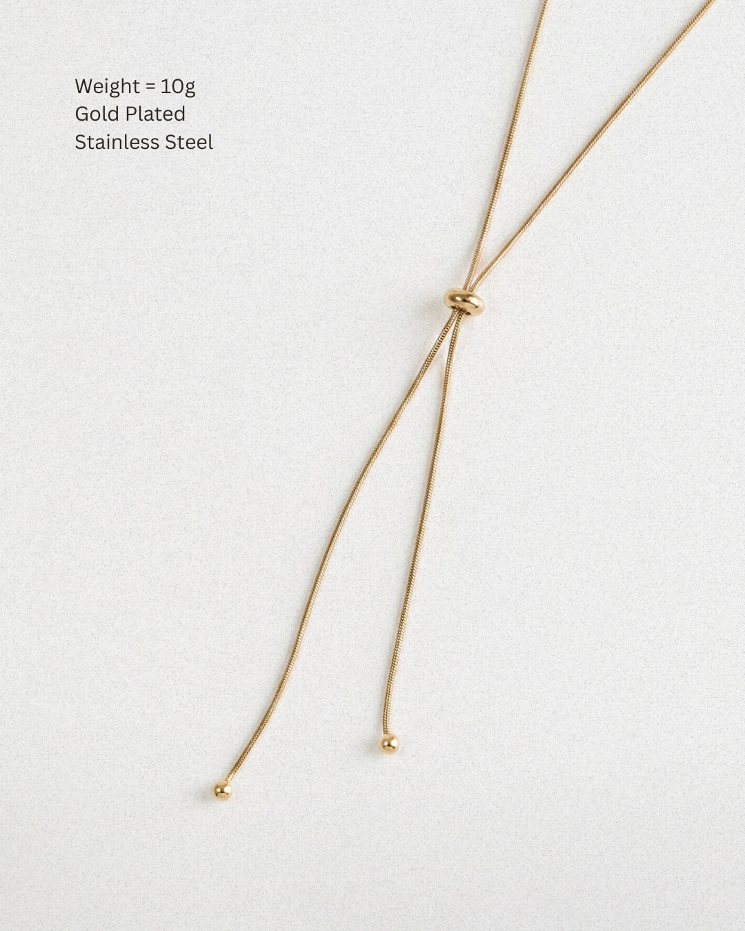 Gold Lariat Necklace