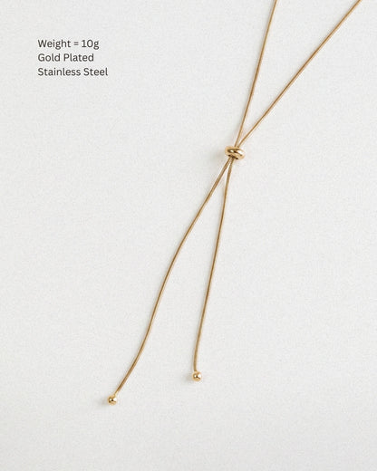 Gold Lariat Necklace