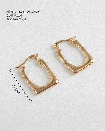 Sculpted Hoops Earring