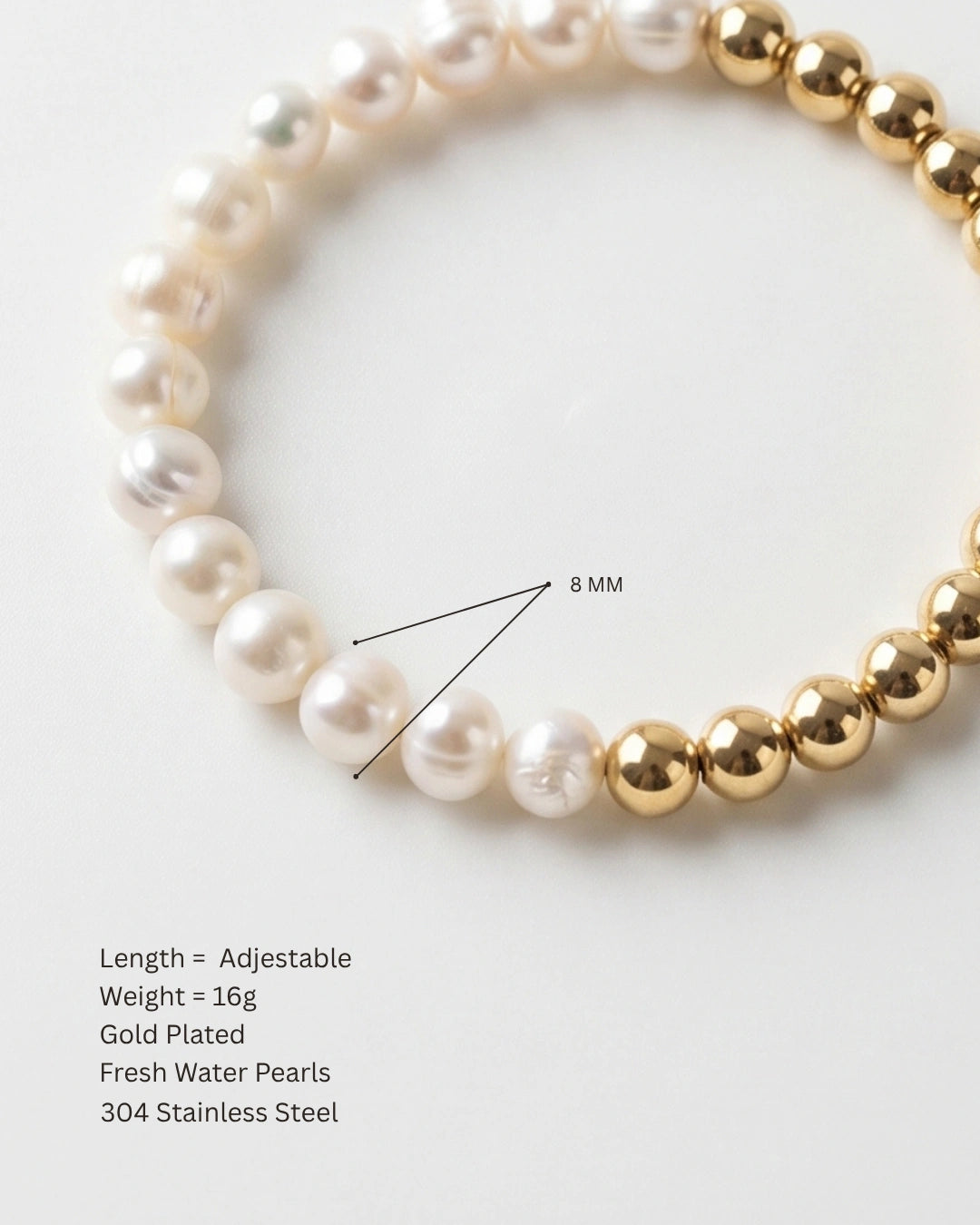 Beaded Pearl Bracelet