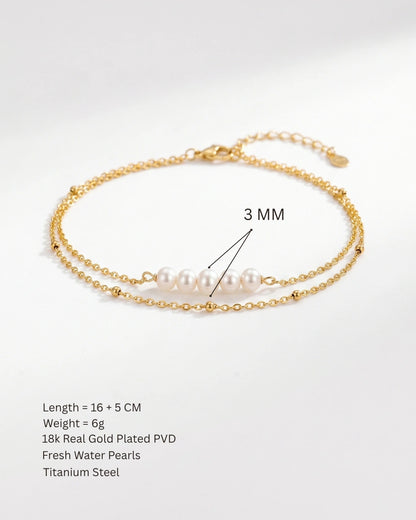 Layered Pearl Bracelet