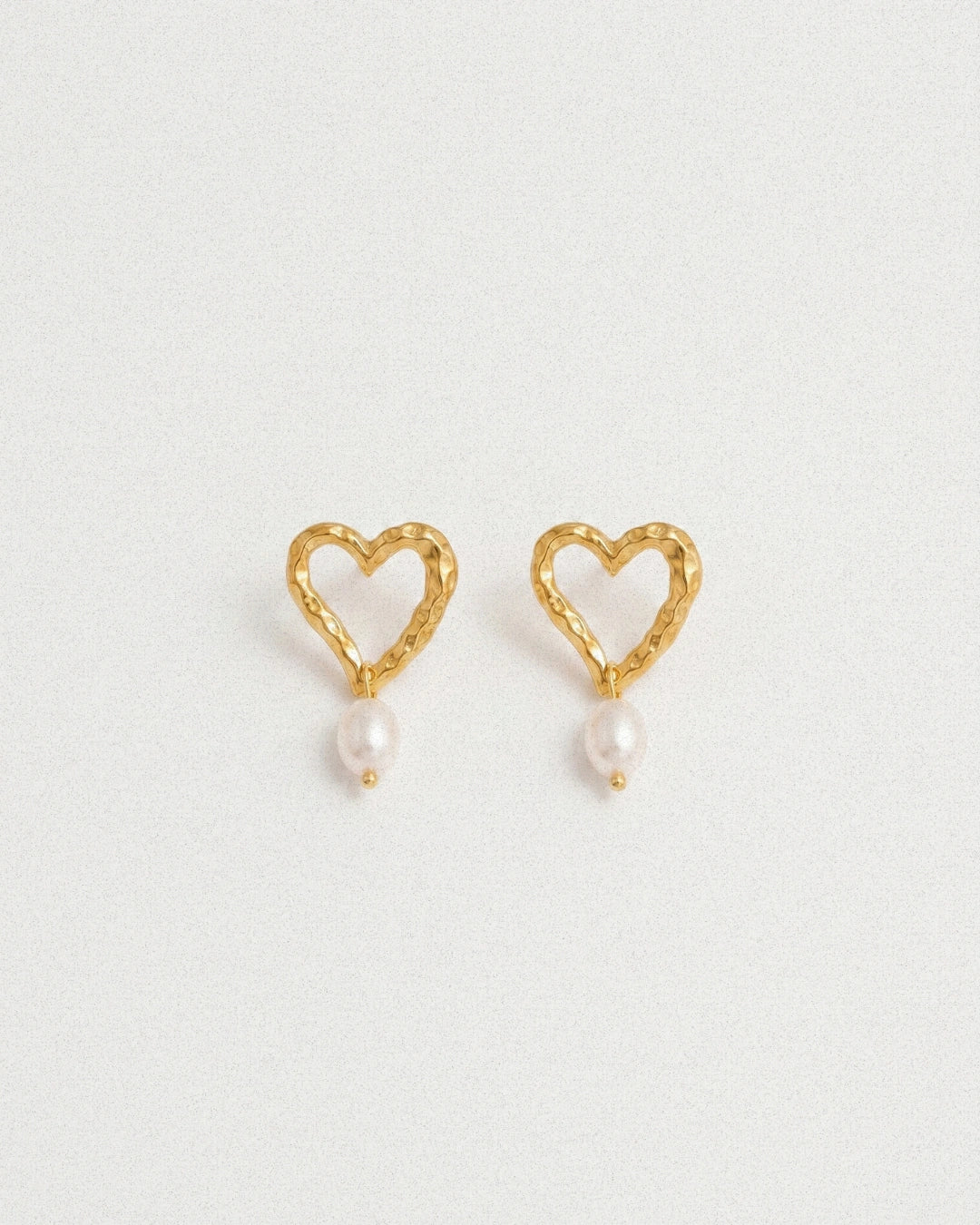 Heart Pearl Earrings
