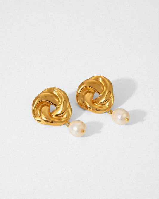 Hoop Pearl Earrings