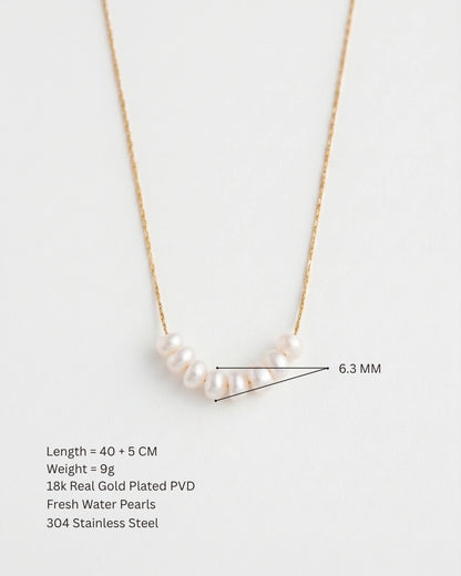 Linear Pearl Necklace