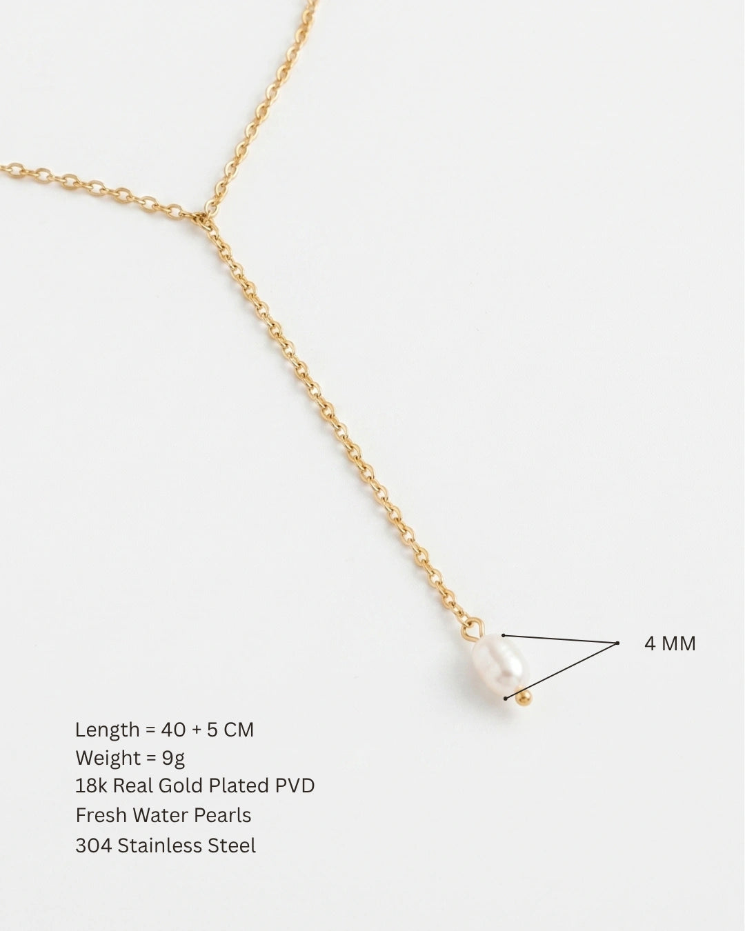 Lariat Pearl Necklace