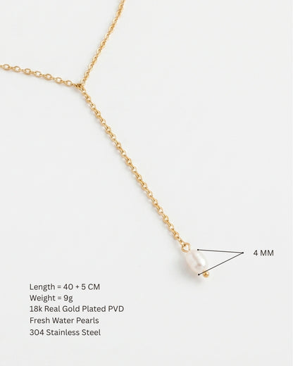 Lariat Pearl Necklace