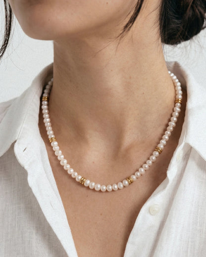 Satellite Pearl Necklace