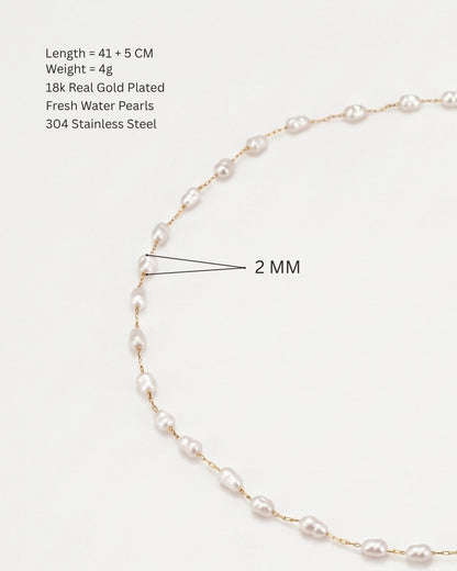 Beaded Pearl Necklace