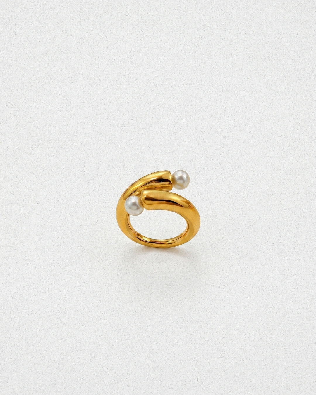 Spiral Pearl Ring