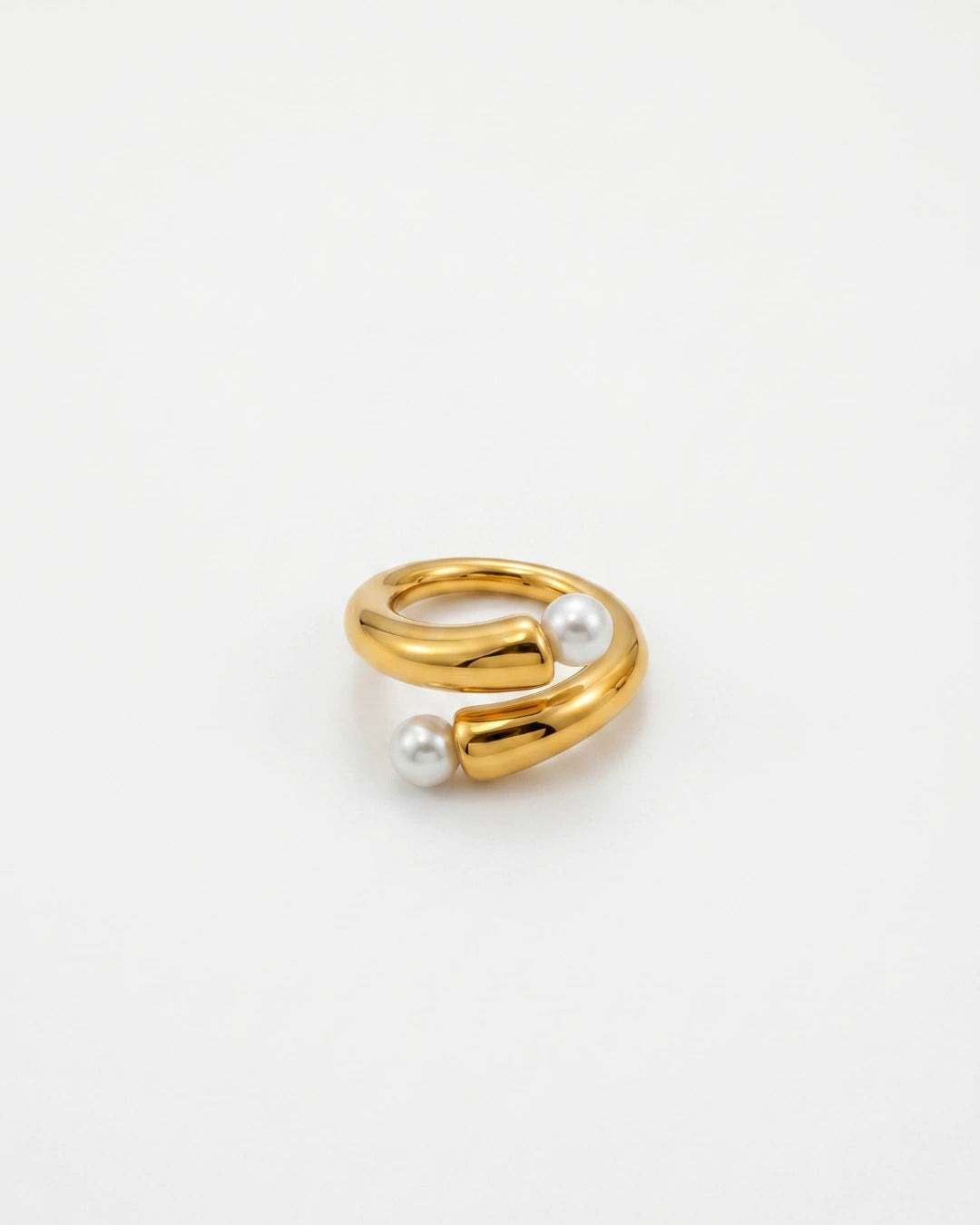 Spiral Pearl Ring