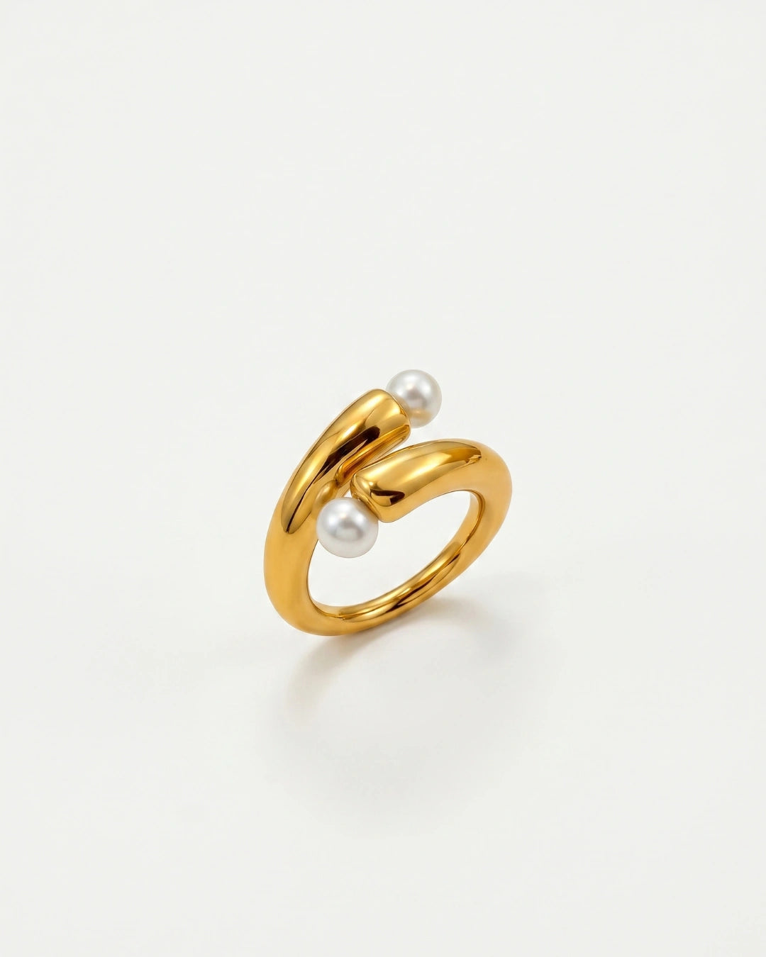 Spiral Pearl Ring
