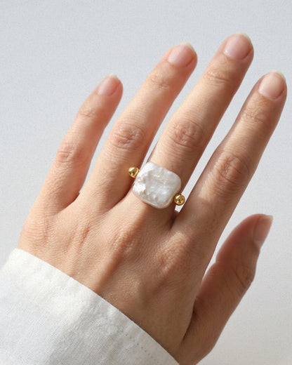 Square Pearl Ring