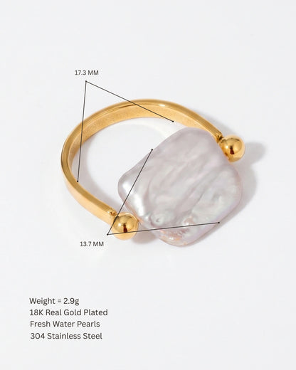 Square Pearl Ring